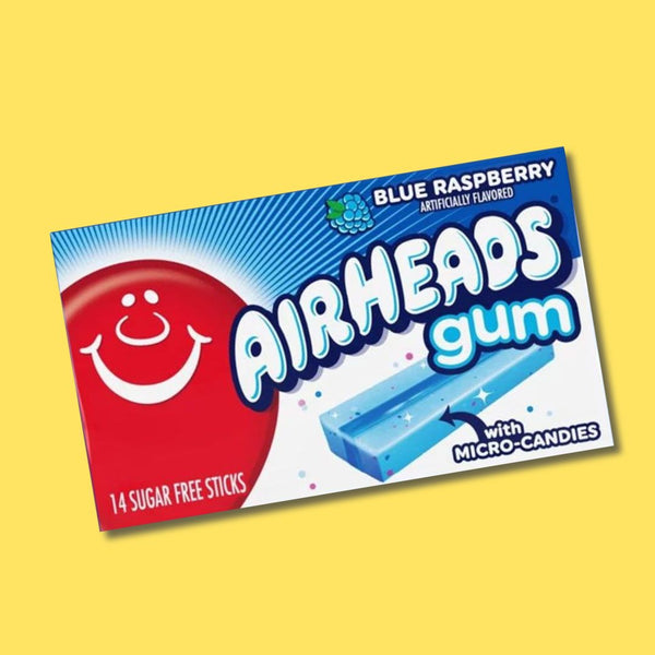 Airheads Gum Blue Raspberry 33g | Mr Simms Sweet Shop