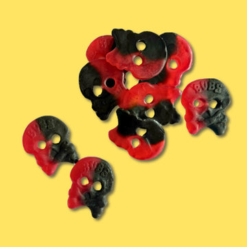 Raspberry & Liquorice Skulls