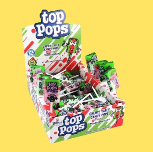 Top Pops Watermelon Taffy Pops 10g