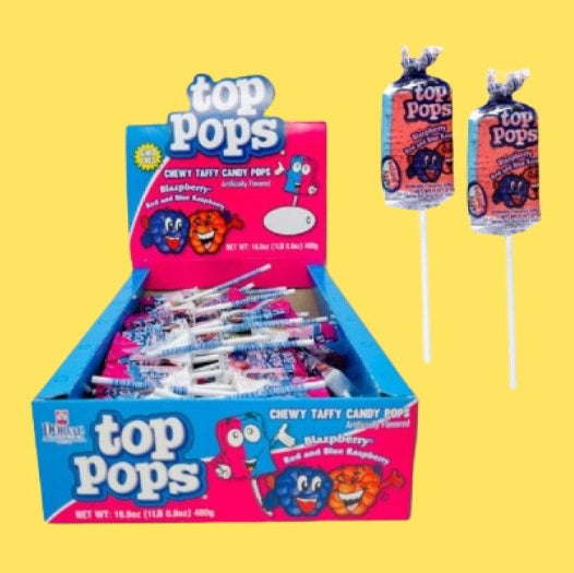 Top Pops Blazpberry Taffy Pops 10g