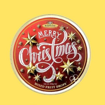 Merry Christmas Gold Star Mixed Fruit Drops 200g