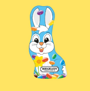 Long Eared Bunny Filled with Candy Covered  Chocolate Beans 100g