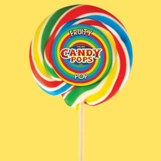 Candy Pops Large Wheel Rainbow Lollipops 75g