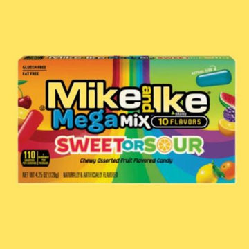 Mike and Ike Mega Mix Sour 10 flavours 120g