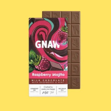 Gnaw Milk Raspberry Mojito Chocolate Bar 80g