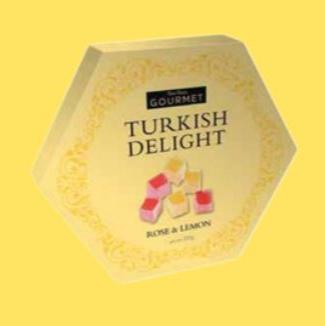 Rose & Lemon Turkish Delight Hexagon Box 227g