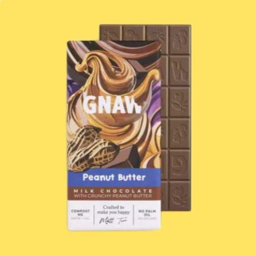 Gnaw Milk Peanut Butter Chocolate Bar 80g