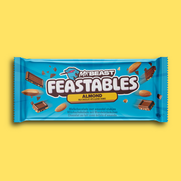 Feastables MrBeast Almond Milk Chocolate with Almond Chunks Bar 60g