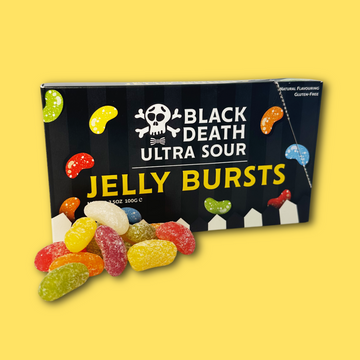 Black Death Ultra Sour Jelly Bursts Theatre Box 100g