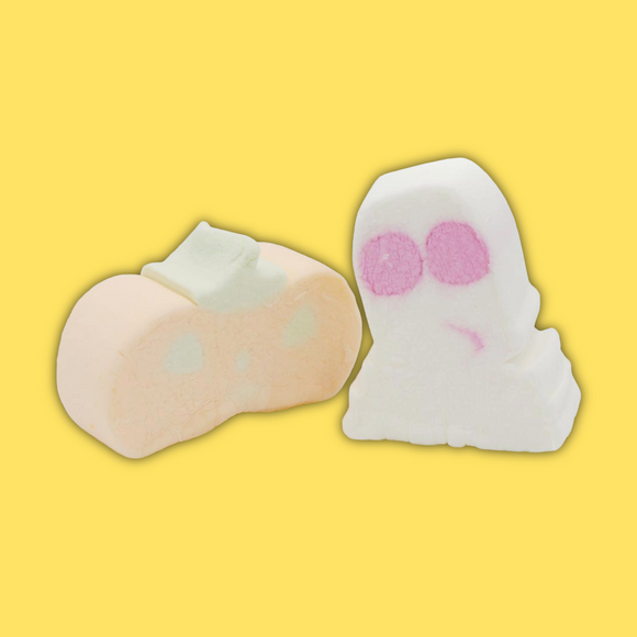 Kingsway Pumpkin & Ghost Marshmallows 1kg POS - 100g