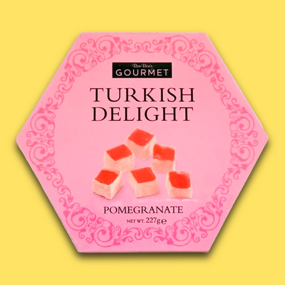 Pomegranate Turkish Delight Hexagon Box 227g