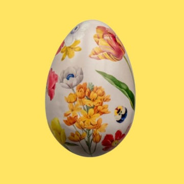 15cm Tin ÄGG (without filling) - Blomster