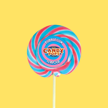 Candy Pops Traditional Bubblegum Wheel Lollipops 75g