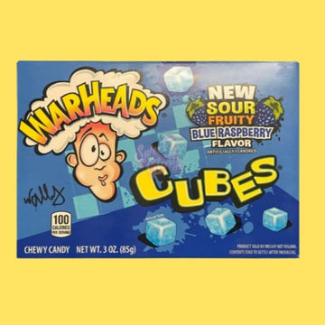 Warheads Chewy Cubes Blue Raspberry Theatre Box 85g