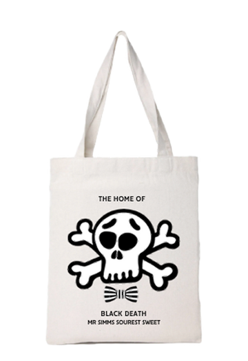 Black Death Tote Bags