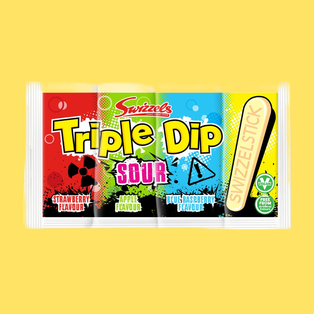Swizzels Triple Dip Sour 23g | Mr Simms Sweet Shop