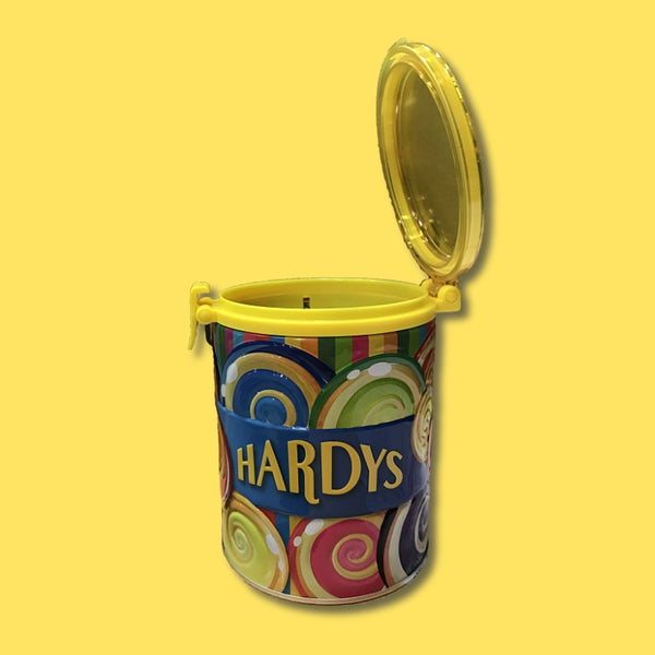Hardy's Flip Top Tin - Yellow empty