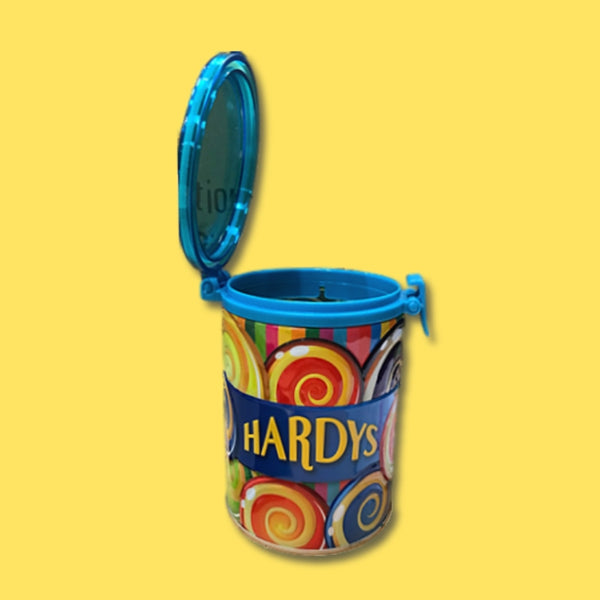 Hardy's Flip Top Tin - Blue empty