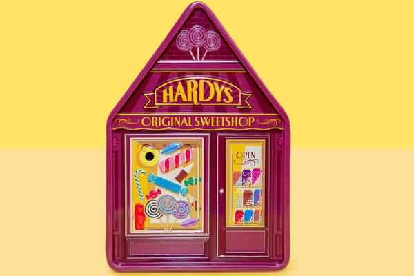 Hardys souvenir tin filled sweets